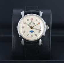 Gubelin Vintage Day-Date Triple Calendar Moonphase Full Calendar Circa 1950