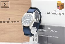 [Top MINT w/Box] HAMILTON Khaki Field H694010 Navy 38mm Men's Quartz Watch JAPAN