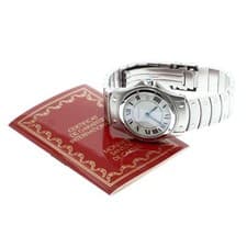 CARTIER SANTOS 100 LM W20026K1 33mm SS White Dial Automatic Date #C296