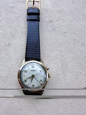 Vintage 1950's Vulcain Cricket Alarm men's watch