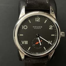 Nomos Campus Club  38 Night 736 Hand Wind Black Dial Men's Watch