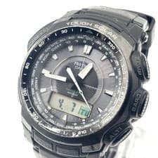 Casio PROTREK Tough Solar Date Black Dial Men's PRW-5100 Working