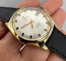 VINTAGE 1965 TISSOT SEASTAR T12 AUTOMATIC GOLD PLATED 43514 DATE VISODATE 784