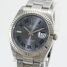 Rolex Datejust 41 "Wimbledon" 126334 Slate Steel/18K Bezel Box Card 2021