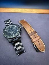 TISSOT T125617A SUPERSPORT 45.5MM BLACK CHRONOGRAPH QUARTZ WATCH NEW BATTERY