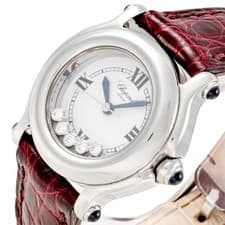 Chopard Watch Happy Sport 27/8245-23 Quartz White Dial Stainless Steel 5-Diamond