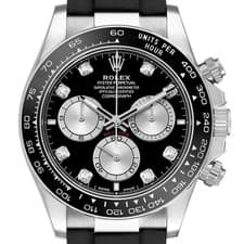 Rolex Daytona White Gold Black Diamond Dial Mens Watch 126519 Box Card Unworn