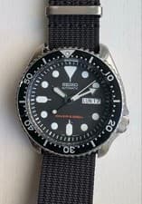 Seiko SKX007 Black Boy Diver 200m 7S26-0020 Auto Watch Runs Needs OH