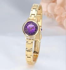 Seiko Creamy Mammi Collaboration Wristwatch Gold Dial Purple Pro Limited