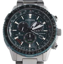 Citizen Promaster CB5004-59W Solar Watch Green Dial Used Japan