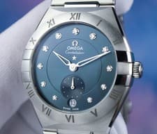 Omega Constellation 131.10.34.20.53.001 Blue Steel On Steel Box & Papers