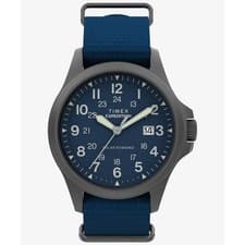 Timex Expedition Field Post Solar 41mm Blue Watch Tactical Outdoor Timepiece