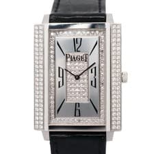 Piaget P10098 Black Tie 28mm x 41mm 18K White Gold Diamond Manual Wound Watch