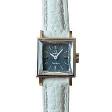 OMEGA Genève Square Faceted Crystal Manual Wind Analog Watch 1970 Vintage