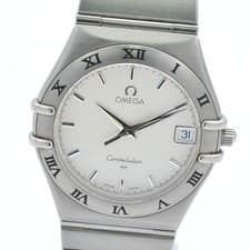 OMEGA Constellation Men s Wristwatch Quartz Ivory Dial Stainless Steel Brand