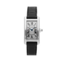 Cartier Tank Americaine Small Model White gold Quartz Silver Dial Strap W2601956