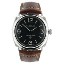 Panerai Radiomir Black Dial Stainless Steel 45mm Manual Wind Mens Watch PAM00753