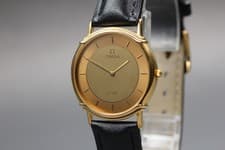 Vintage 1980s Omega De Ville Quartz Gold Dial Ref.191.0229 Cal.1455 [Near Mint]