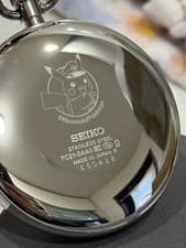 Seiko Pokemon Pikachu Railway Pocket Watch 7C21-0AA0 Not For Sale Japan w/Box