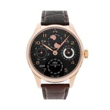 IWC Portugieser Perpetual Calendar Rose Gold Auto 44mm Strap Watch IW5032-02