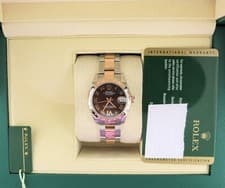 Rolex Datejust 178341 Chocolate Diamond VI Dial and Bezel TT Rose W/ Papers 31mm