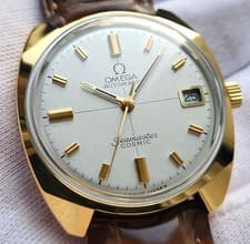 OMEGA SEAMASTER COSMIC AUTOMATIC DATE 20MICRONS 24J MEN'S WATCH