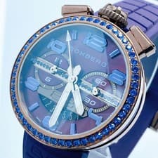 Junk Bomberg RS40CHPBA Chronograph Watch Shell Dial 39mm 19cm Hand Misaligned