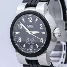 *Working! Needs Service* ORIS TT1 7518-44 Automatic Day/Date Black Dial 42mm Men