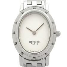 HERMES Clipper Oval CO1.210 1****** Silver Women's Wrist Watch