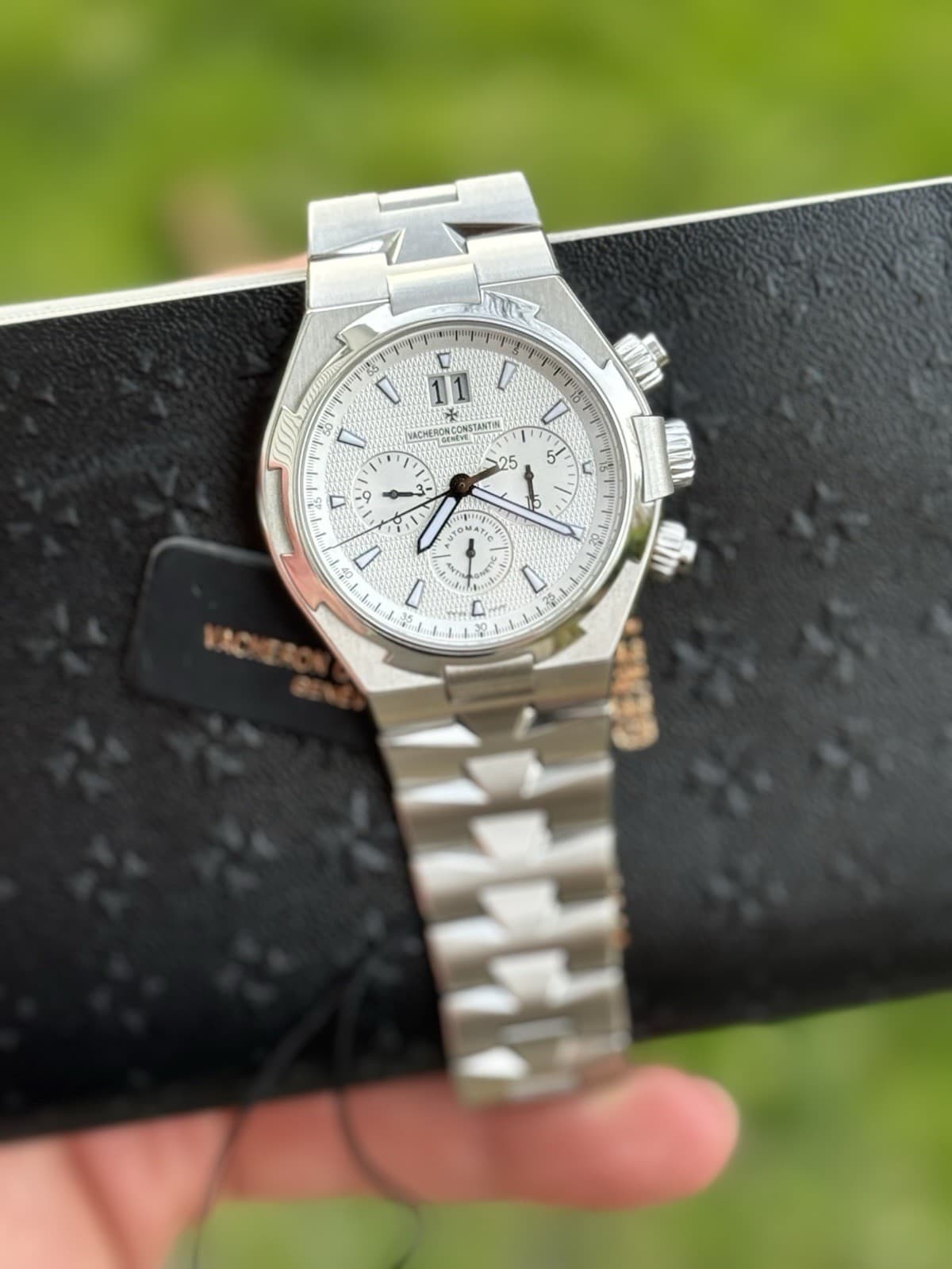 Vacheron Constantin Overseas Chronograph 49150/B01A 42MM Silver w/ Papers