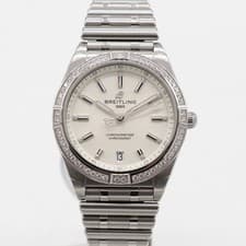 UNWORN Breitling Chronomat 36 Automatic 36 Steel Factory Diamonds A10380591A1A1