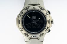 TAG Heuer Kirium CL111A-0 Black Digital 39mm Steel Men's Watch