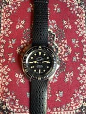 HGP Commando Diver Limited Edition Mecaquartz 200m Black Dial Tropic Strap