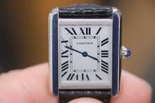 Cartier 2716 Tank Must De Quartz Stainless Steel 24mm Leather Watch Free Ship