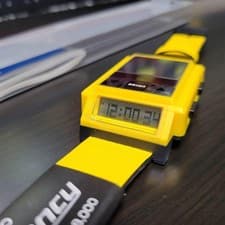 Vintage SEIKO Frequency Drum Machine Metronome Watch Yellow Rare B010-4000 90s