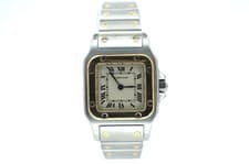 Cartier Santos 166930 White Dial Steel Gold 1990 with Box