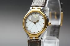 Vintage OMEGA De Ville Symbol Sector Dial Quartz 595.0101 Two Tone Ladie's Watch