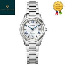 Citizen EXCEED ES9370-62A Silver Eco-Drive Radio Women Japan Watch NEW