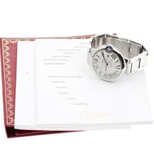 CARTIER BALLON BLEU LM W69012Z4 42mm SS Silver Dial Automatic Date #C177