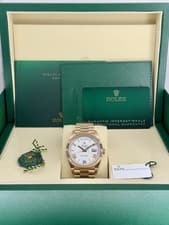 Rolex Day-Date 40 White Bevelled Roman Dial on President 228235 Complete 2025