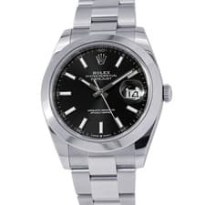 ROLEX Datejust 41 41mm Stainless Steel Black Dial 126300