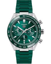 New TAG Heuer Carrera Chronograph CBN2A1N Green 44mm Auto Men's Watch +B&P