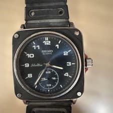 Seiko Quartz Watch Square Black Analog Used Tested from Japan
