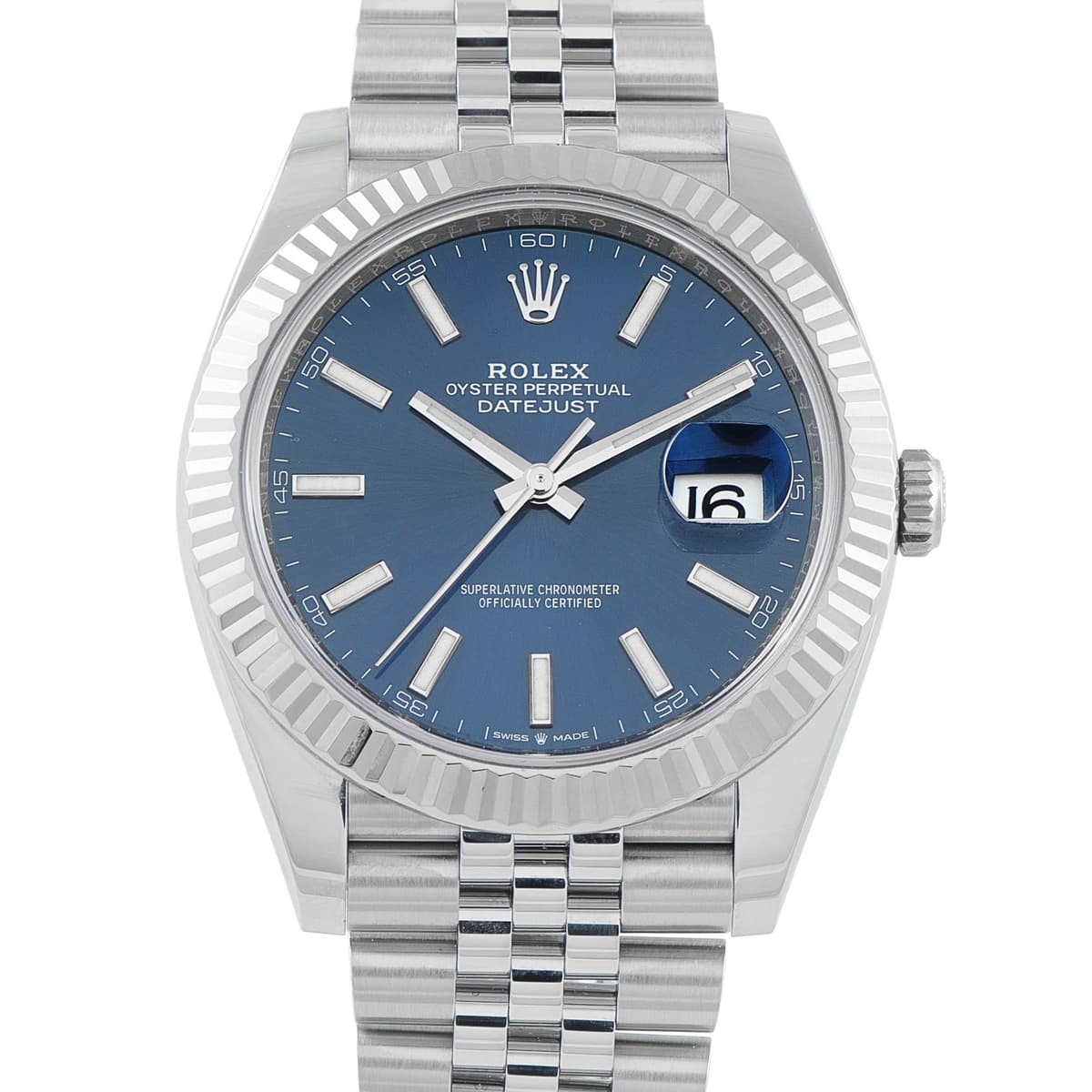 Rolex Datejust 41 Blue Dial Steel Jubilee Watch 126334