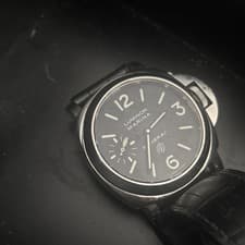 Panerai Luminor Marina Water-Resistant Mechanical Black Leather Watch w/ Box