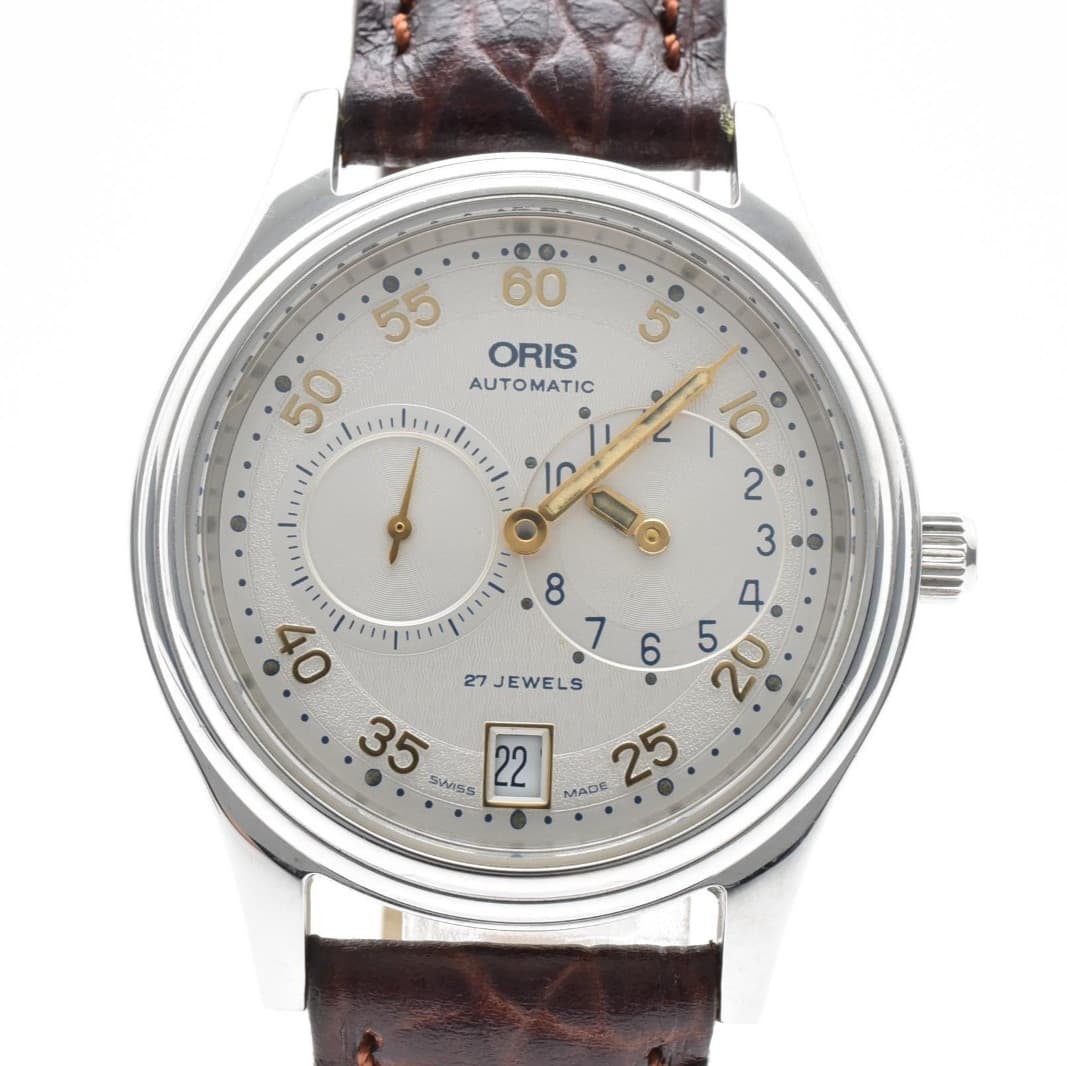 Vintage [EXC+5] ORIS 7473 Classic Regulator Silver 37mm Automatic Men's Watch