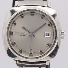 KS King Seiko 5625 7010 Hi Beat AT Date Silver Dial Vintage Men's Watch Used