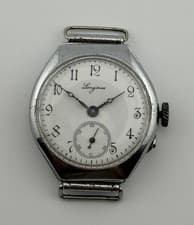 Longines WWI Trench Watch Antique Hand Wind Working Swiss Vintage