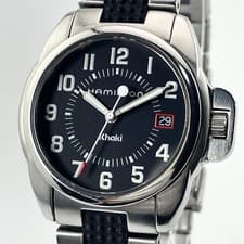 Hamilton Khaki Field Quartz Watch 38mm Stainless Steel Black Used