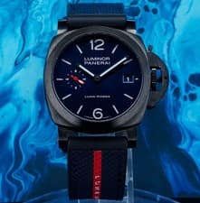 Panerai Luminor Quaranta Luna Rossa Blue Dial Black DLC Case 40mm PAM01408 2024